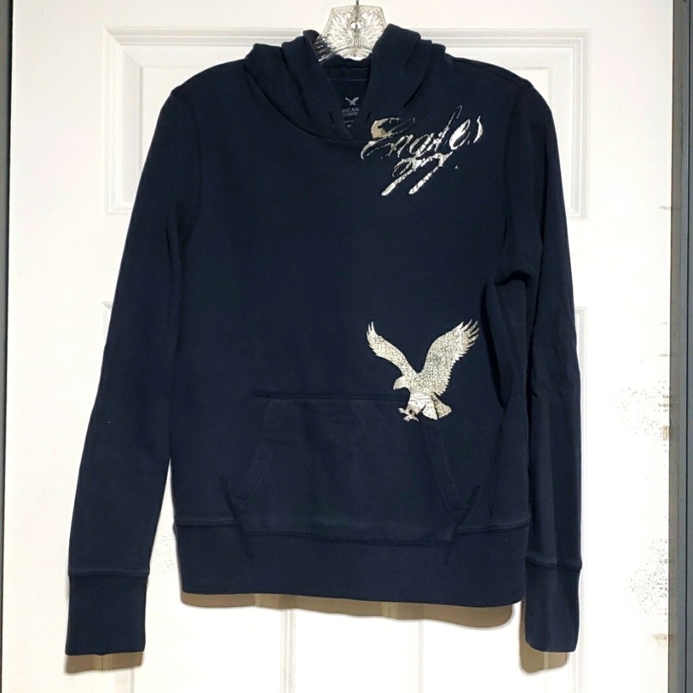 Navy Blue American Eagle Hoodie